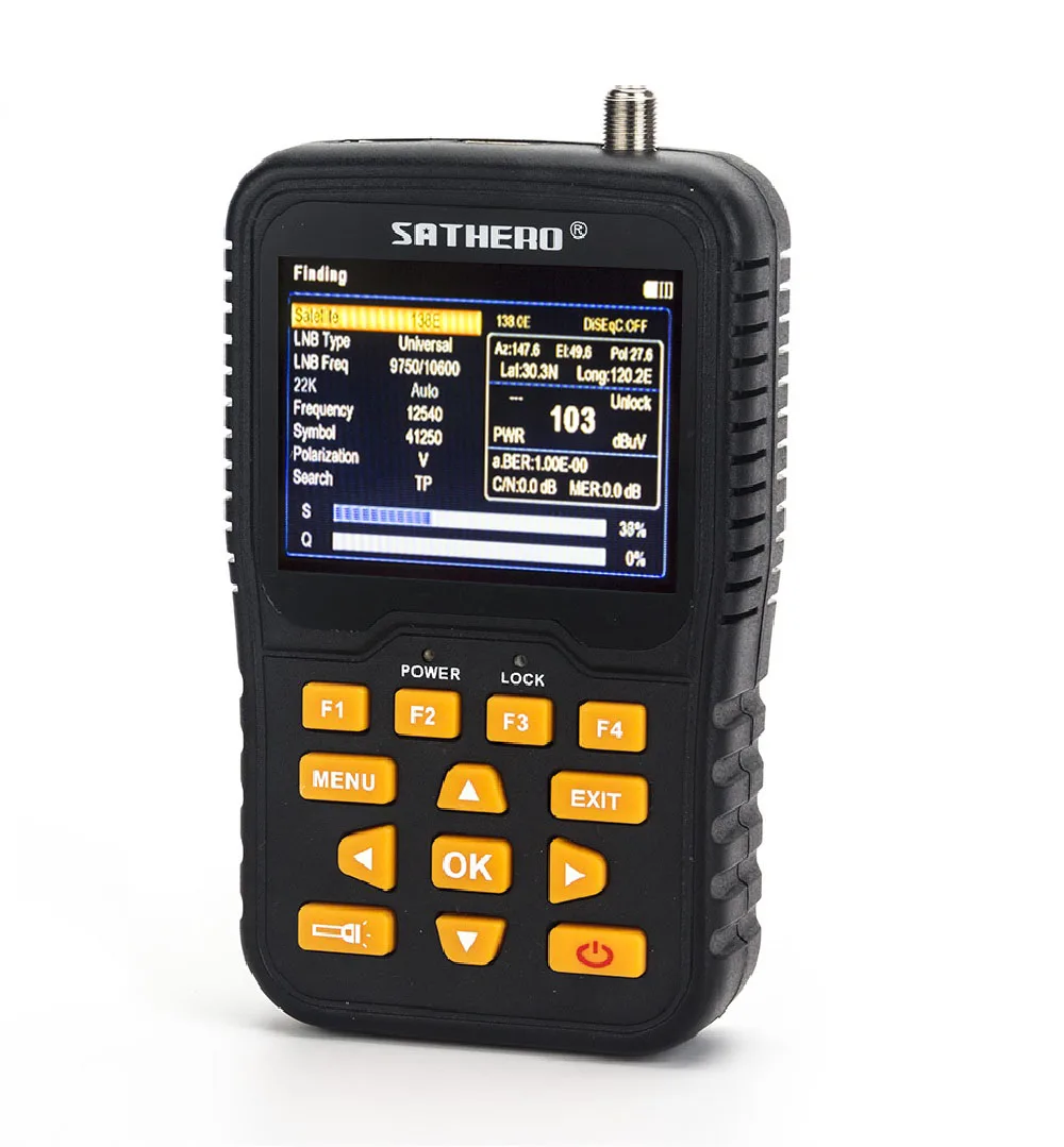 Спутниковый искатель SATHERO SH-400 DVB-S2 сигнал satfinder 3,5 дюймов ЖК-экран 8PSK 16APSK Sathero-400HD