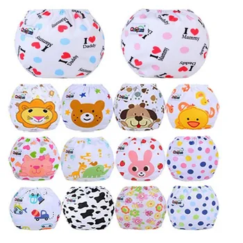 

1Pcs Cute Baby Diapers Reusable Nappies Cloth Diaper Washable Infants Children Baby Cotton Training Pants Panties -15