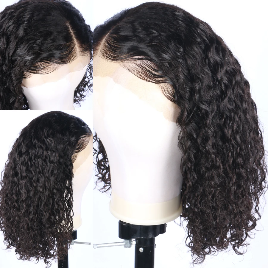 150-dichte-Kurze-Spitze-Front-Menschliches-Haar-Per-cken-Pre-Gezupft-13X6-Tiefe-Teil-Brasilianische-Remy (2)
