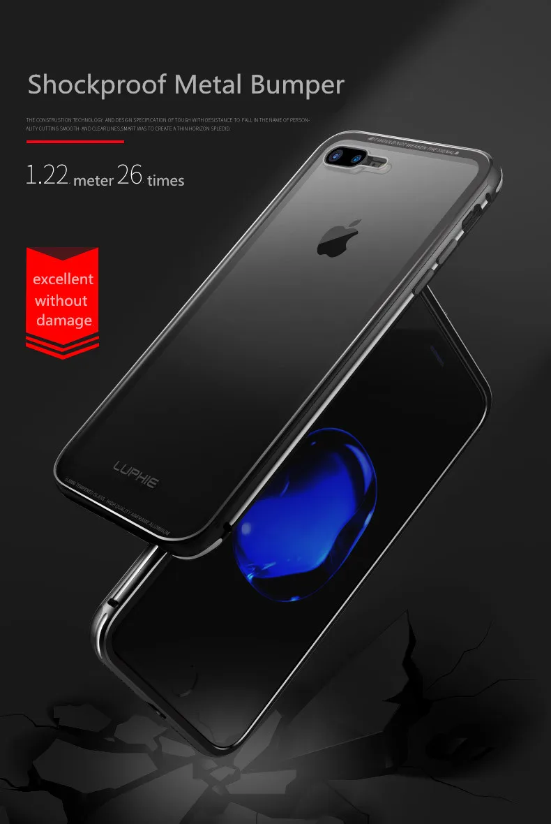 iphone metal bumper tempered glass case (11)