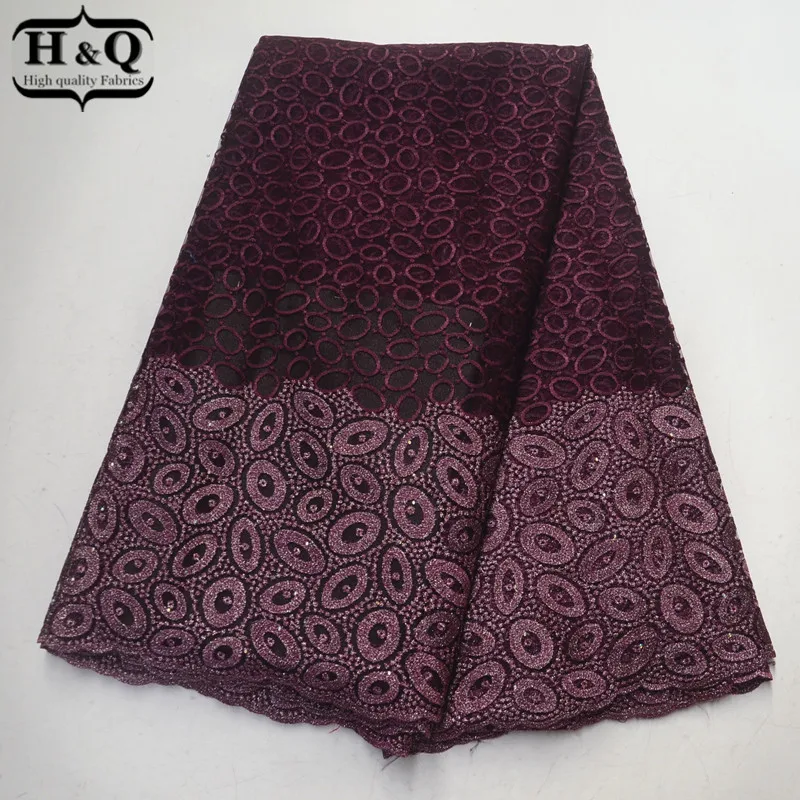 H&Q Deep Red French Net Lace Fabric Nigerian Guipure Lace High Quality African Mesh Lace Fabric