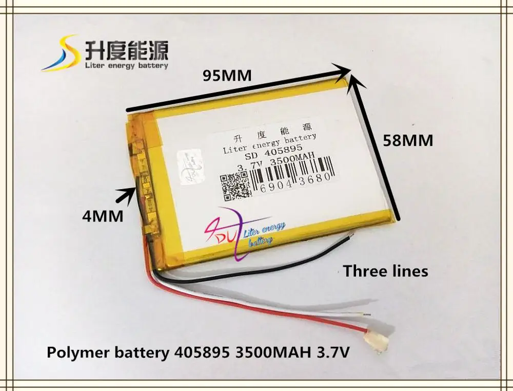 

3.7V 3500mAH 405895 Polymer lithium ion battery for power bank tablet pc cell phone speaker mp4 gps