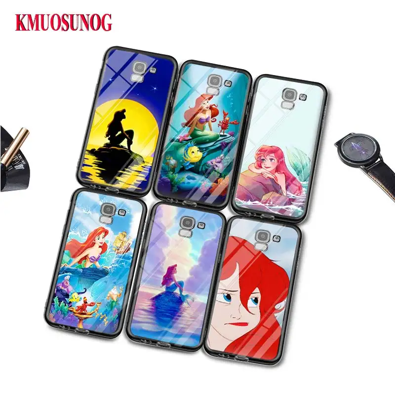 

Black Silicone Case The Little Mermaid Fashion for Samsung Galaxy j8 j7 j6 j5 j4 j3 Plus Prime 2018 2017 2016 Phone Bag Cover