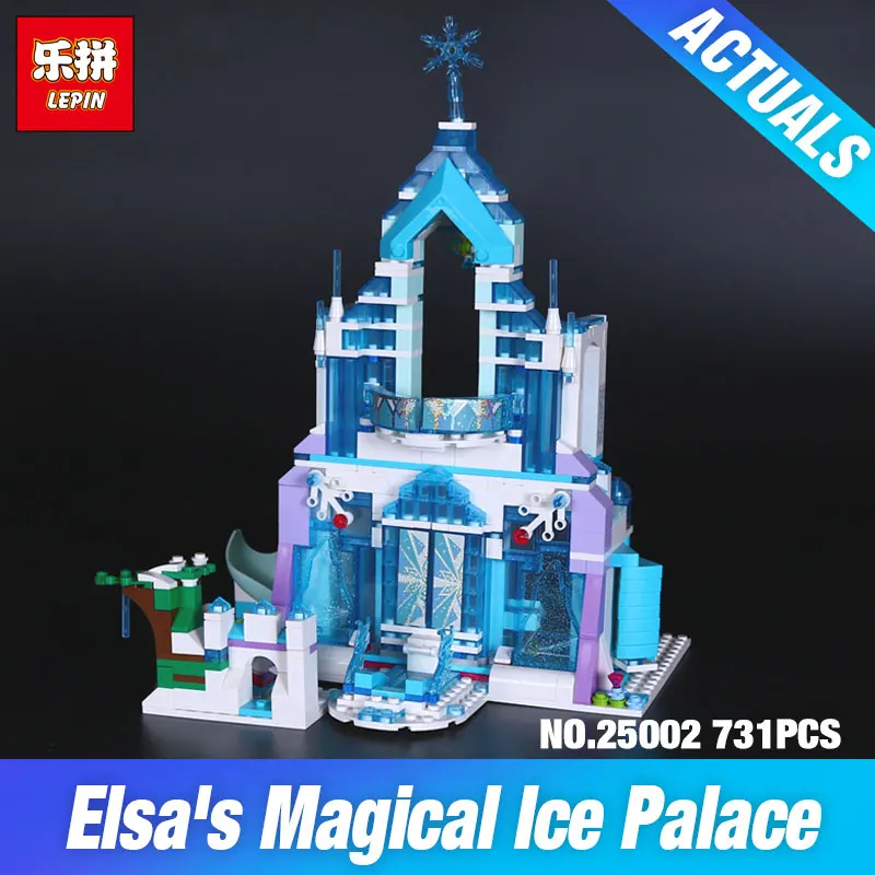 

Lepin 25002 Blocks Toys 731Pcs Girl Series The 41148 Magical Ice Castle Set Building Blocks Brick Children Toys Birthday Gifts