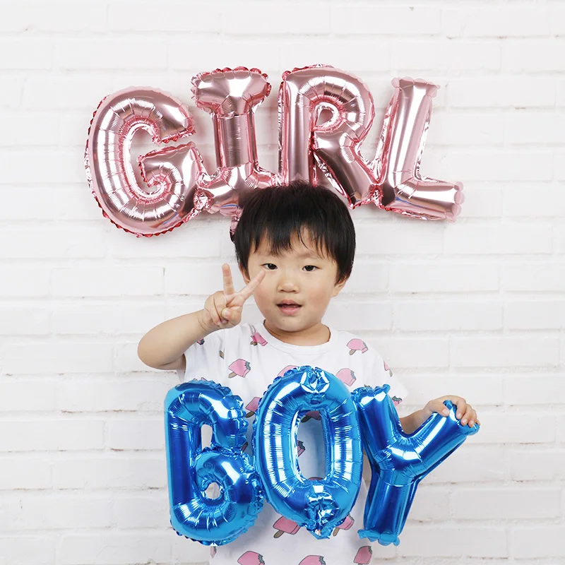 

1pc Letter Balloon Baby Shower Boy Girl Baby Birthday Party Decorations kids Gift Ballon Alphabet letter Air Globos