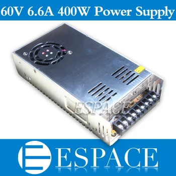 

Best quality 60V 6.6A 400W Switching Power Supply Driver SMPS CNC AC 100-240V Input to DC 60V free shipping