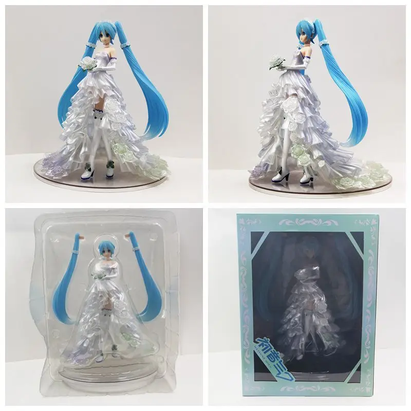 

Anime 1/7 Scale Painted Figure Hatsune Miku Bride Wedding Dresses Ver. Miku Action PVC Figure Toy Brinquedos 25CM