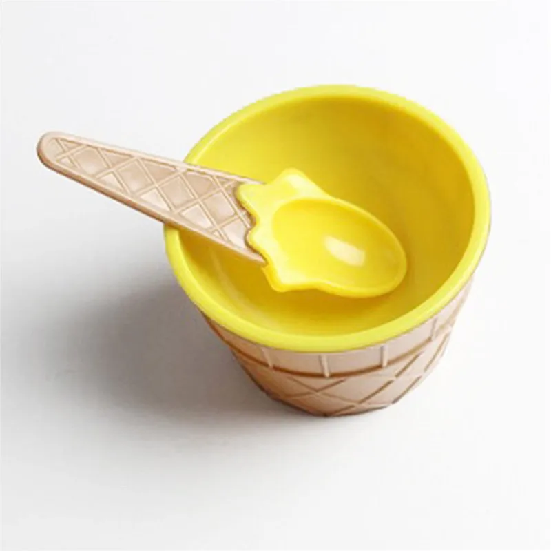 Children's Tableware Food Containers Cups Cream Bowls Spoons Dinnerware Kids Dishes Solid Feeding Baby Bowls Plates Ice Dishes