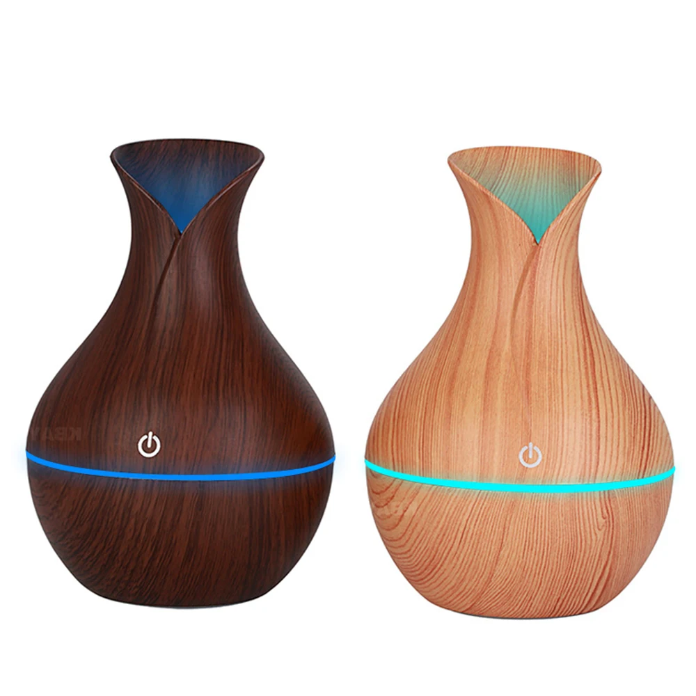 

7 Color Change LED Night light Mist Humidifier Aroma Oil Diffuser Ultrasonic Wood Air Humidifier USB Cool Mini Mist Maker