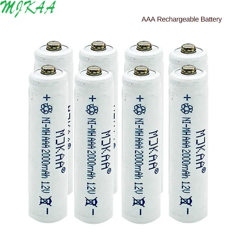 MJKAA 2000mAh Ni-MH 1,2 V AAA 3A аккумуляторная батарея для камеры, игрушки для пультов дистанционного управления, радио факелы Часы игрушки