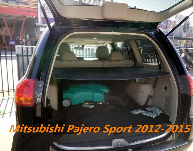 JIOYNG Car Rear Trunk Security Shield Cargo Cover For Mitsubishi Pajero Sport 2012.2013.2014