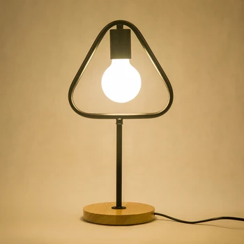 

Modern Led Table Light, Solid Wood Base Design, Bedroom Led Desk Light Lamp 220v, Black, For Bedroom/Office