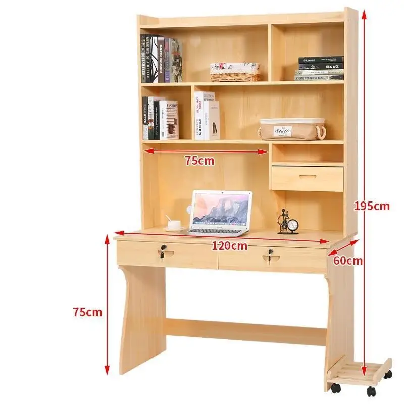 Bureau Meuble Dobravel Tafelkleed поддержка Ordinateur Портативный ретро деревянный Mesa стенд компьютерный ноутбук стол с книжным шкафом - Цвет: MODEL F