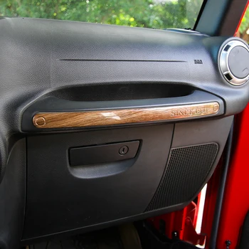 

SHINEKA New Arrival Car Copilot Handle Decoration Strip Cover Trim Interior Accessories for Jeep Wrangler 2011-2016