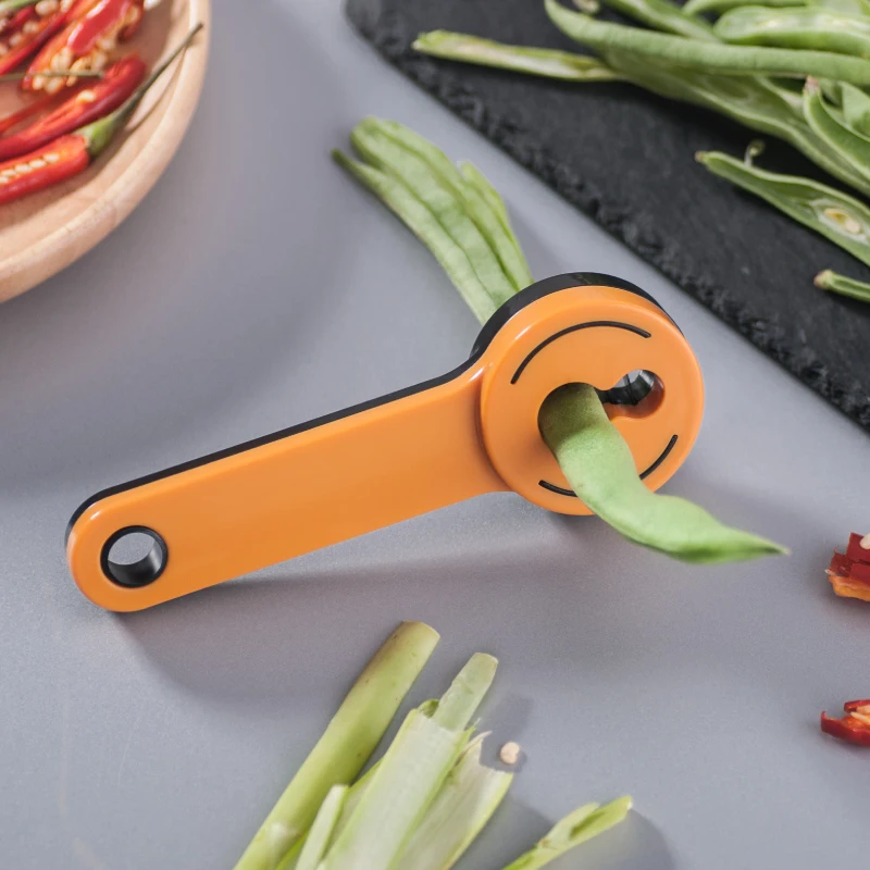 Practical Green Bean Slicer Cutter With Handle Vegetable Shred Runner Slicer Kitchen Shredder Bean Vegetable Remover Peeler - Image 3