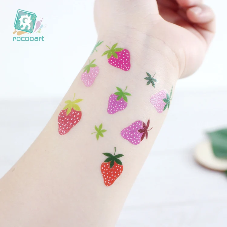 Rocooart الكرتون الفاكهة الوشم للطفل لطيف وهمية Taty الأطفال Tatouage Temporaire الجسم الفن للماء المؤقتة الوشم ملصق. Rocooart الكرتون الفاكهة الوشم للطفل لطيف وهمية Taty الأطفال Tatouage Temporaire الجسم الفن للماء المؤقتة الوشم ملصق.