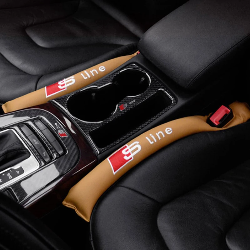 2 pcs car seat crevice interior seat cover leakproof protective sleeve seam for audi a1 a3 a4 a6 a8 a7 TT q3 q5 q7, car styling