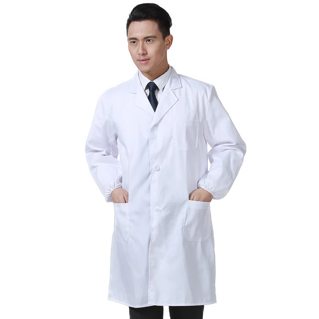 Free Shipping Medical White Coat Clothing Physician Services Uniform