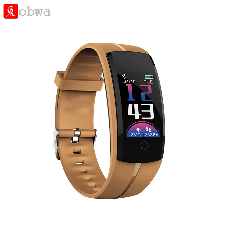 

Kobwa QS100 Smart Wristband Bracelet Band Watch Color LCD Fitness Tracker Heart Rate Blood Pressure Monitor Waterproof Pedometer
