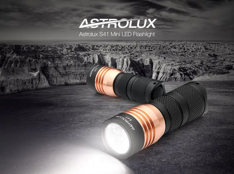 Astrolux S41 Водонепроницаемый 1600LM мини 4x Nichia 219C/XP-G3 A6 светодиодный светильник 18350 16340 Батарея фонарь вспышка светильник Спорт на открытом воздухе