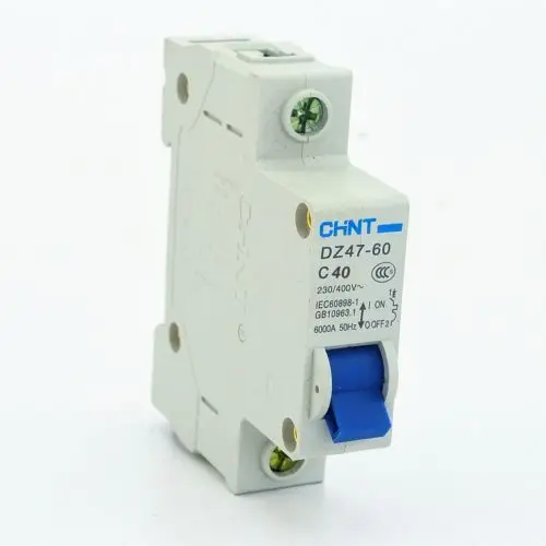

Автоматический выключатель CHINT MCB DZ47 C Тип 1 полюс 40Amp 230/400V