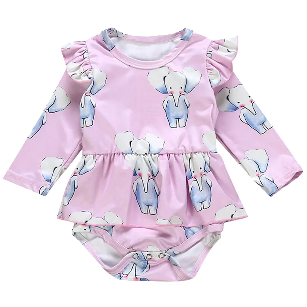 

MUQGEW Hot sale Infant Baby Girls Boys Long Sleeve Animal Print Romper Jumpsuit Clothes Outfits Dropshipping Baby Clothes