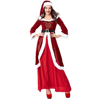 

Christmas Women Suits Vintage Maxi Long Party Queen Dress Sexy Christmas Fancy Party Dress Plus Size Santa Claus Cosplay Clothes