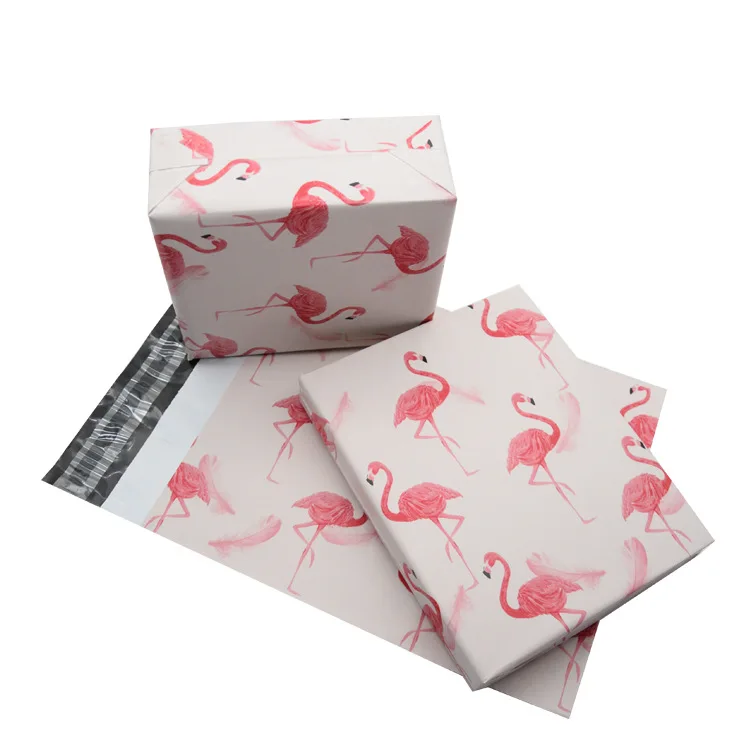 50 шт 25,5*33 см 10*13 дюймов модный розовый Фламинго шаблон поли почтовые отправители самозапечатывающийся пластиковый почтовый конверт сумки