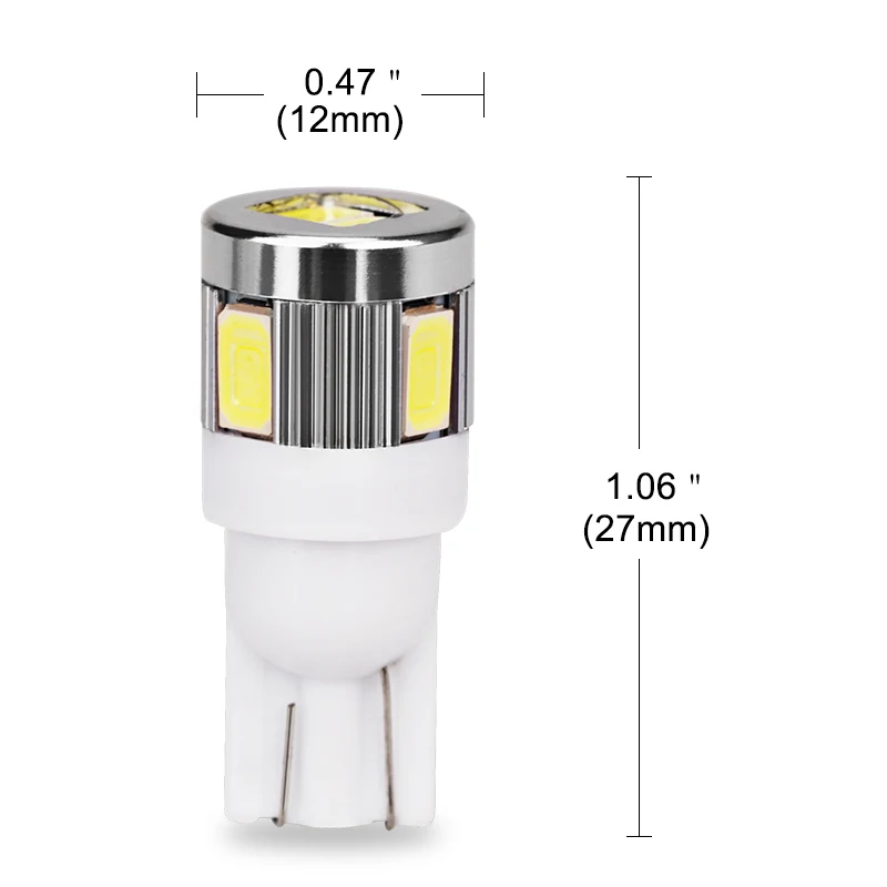 2X SMD5630 6 светодиодов s T10 194 168 W5W автомобильный парковочный Свет светодиодный