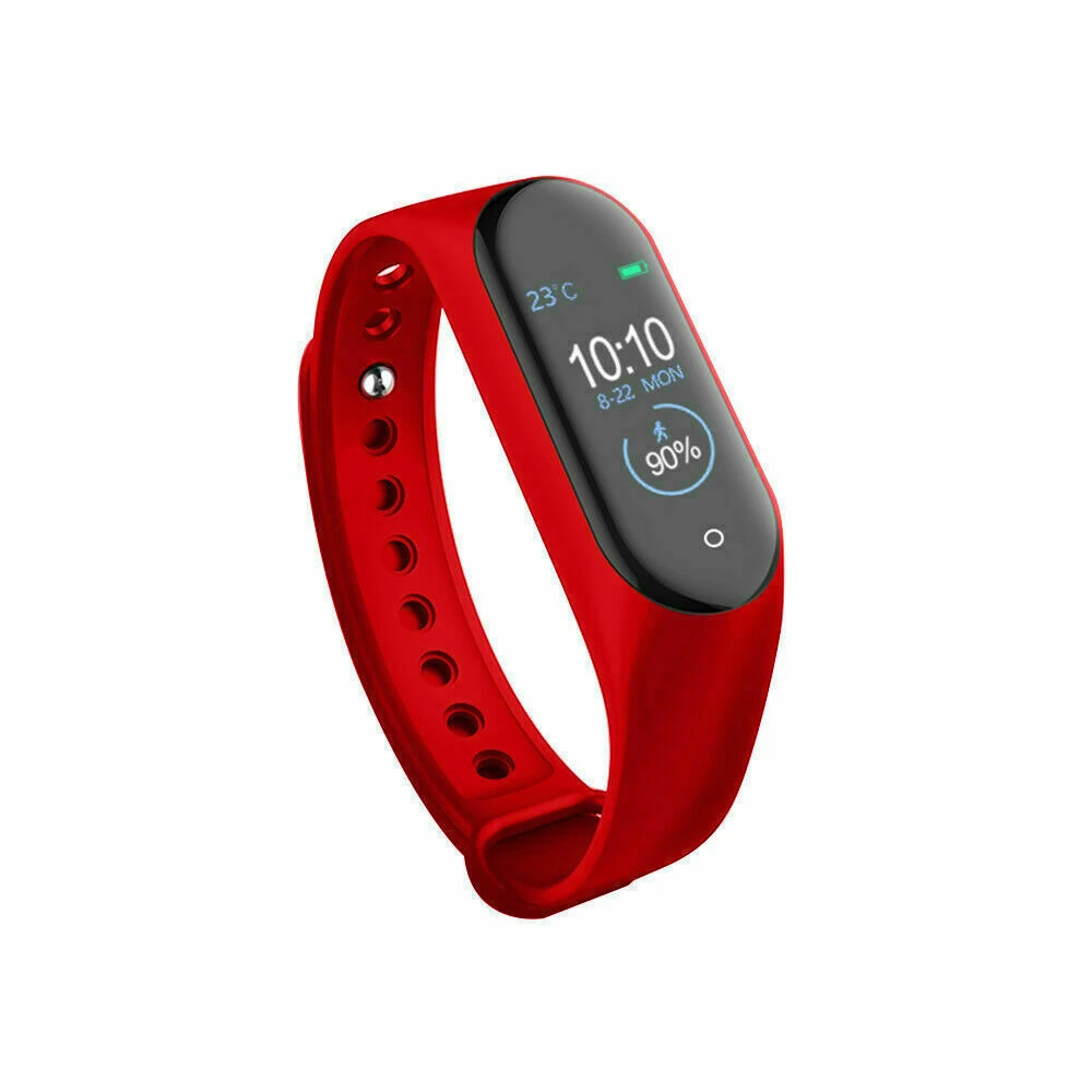 

M4 Fitness Tracker Smart Watch Bracelet Band Heart Rate Blood Pressure Messages Reminder Color Screen Sport Bracelet Band M4