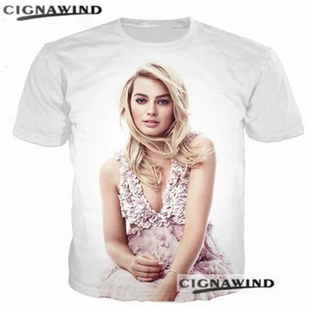 New summer top actor Margot Robbie 3D printed t shirt men women Harajuku Funny t shirts Hip hop fashion casual streetwear tops