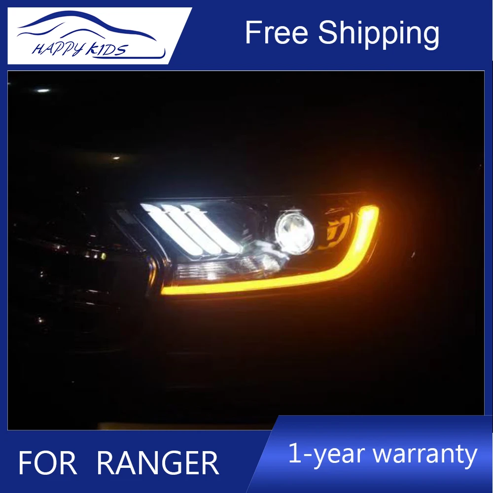 Автомобильный Стайлинг для Ranger T7 фары Ford светодиодный налобный фонарь DRL Bi Xenon