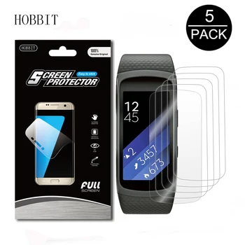 

5Pack For Samsung Gear Fit 2 Fit 2 Pro Full Coverage Soft TPU Screen Protector watch band Sporting Smart Watch Guard Cover Film