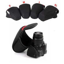 DSLR камеры сумка мягкий вкладыш пакет для Canon 1300D 800D 1100D 750D 600 6D 5D Mark III IV II 77D 80D Nikon D3400 D3200 D5300