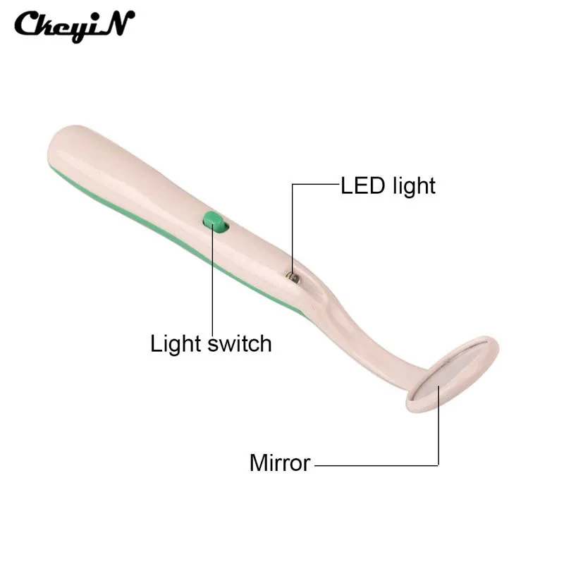 CkeyiN ручка стоматологическое зеркало осматривающий инструмент авто стоматолог оральный супер яркий светодиодный Анти-туман рот зеркало с подсветкой зуб Care35