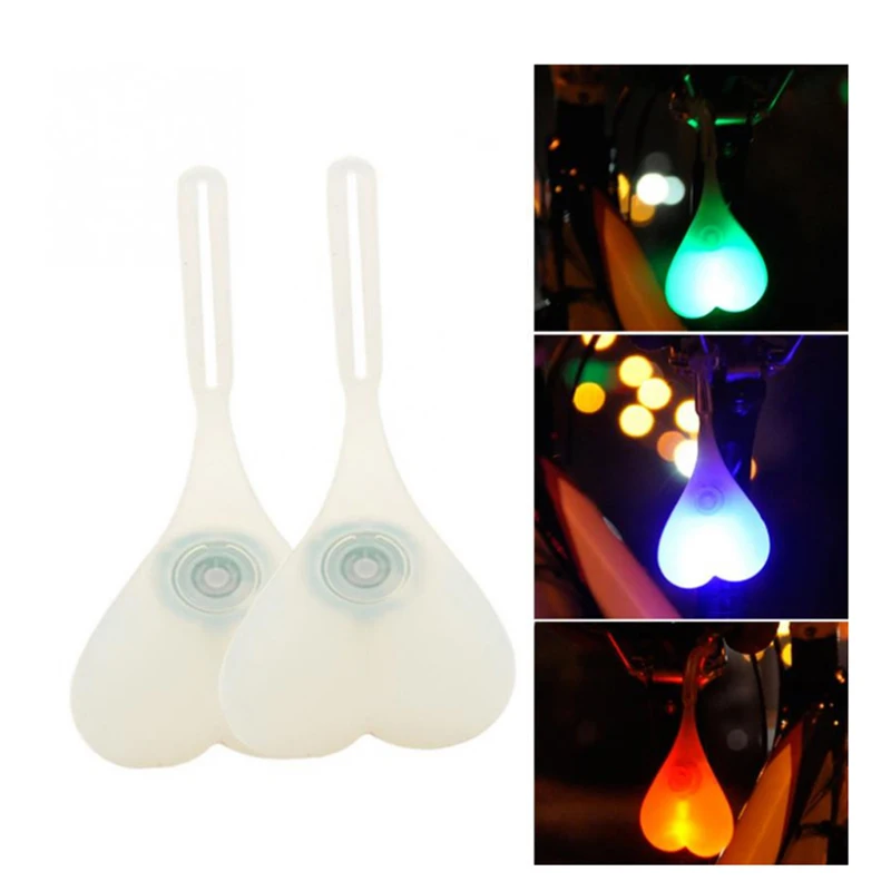 

Bike Light Cycling Balls Tail Waterproof Silicone Bicycle Taillight Rear Lights Heart Shape Night Warning Led