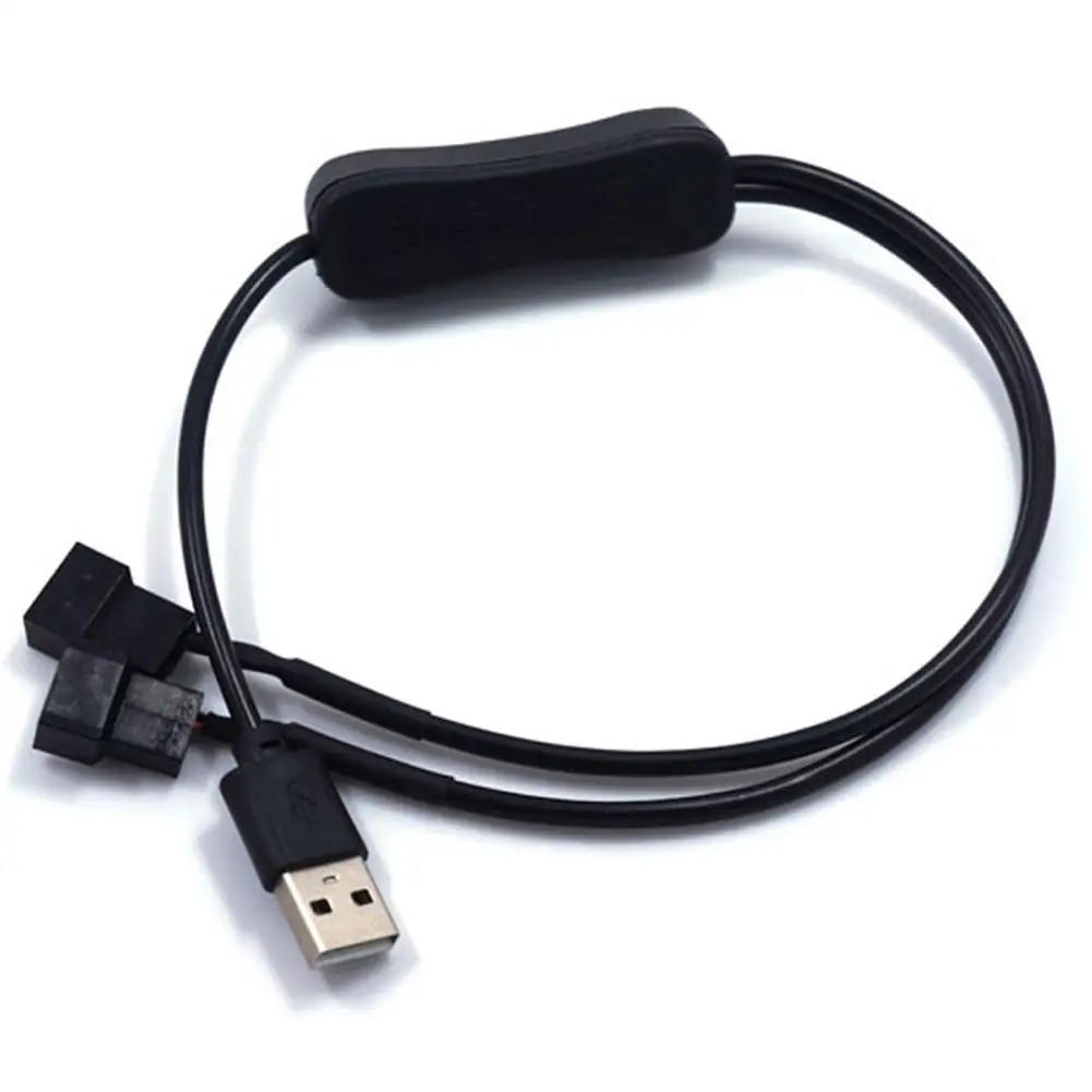 

5V 2 Way USB to 4 Pin Adapter Converter Cable PC Computer Fan Connector Cord