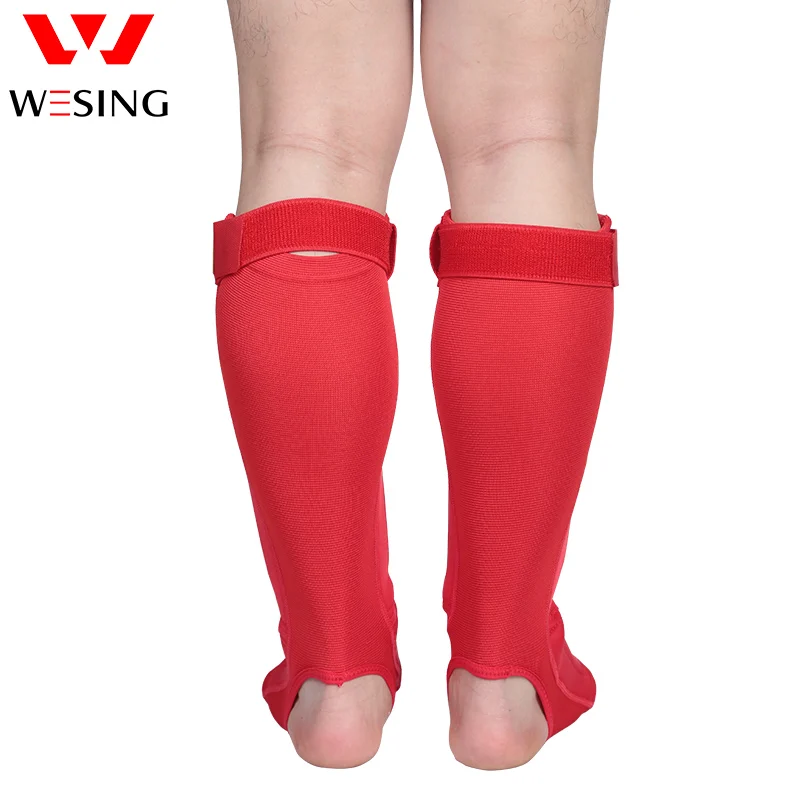 WESING Muay Thai Shin Instep Guard Athletes Trianing Knee Protector Approved IFMA Muay Thai Boxing Sanda Leg Pads Men