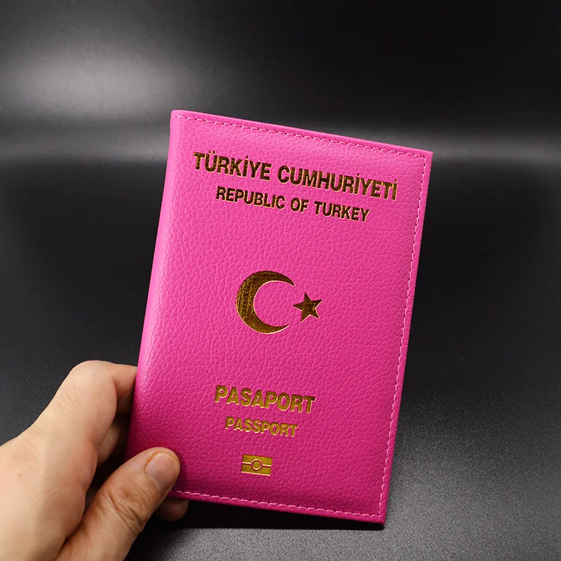 Новая обложка для паспорта из Турции, брендовый дизайнерский женский чехол для паспорта, розовый, для девочек, turkse paspoort