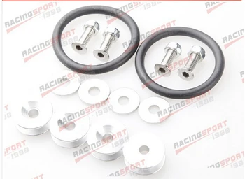 

SILVER ALUMINUM QUICK RELEASE FASTENERS KIT FOR BUMPER & TRUNK HATCH CAR/TRUCK QUKFAS-01-silver