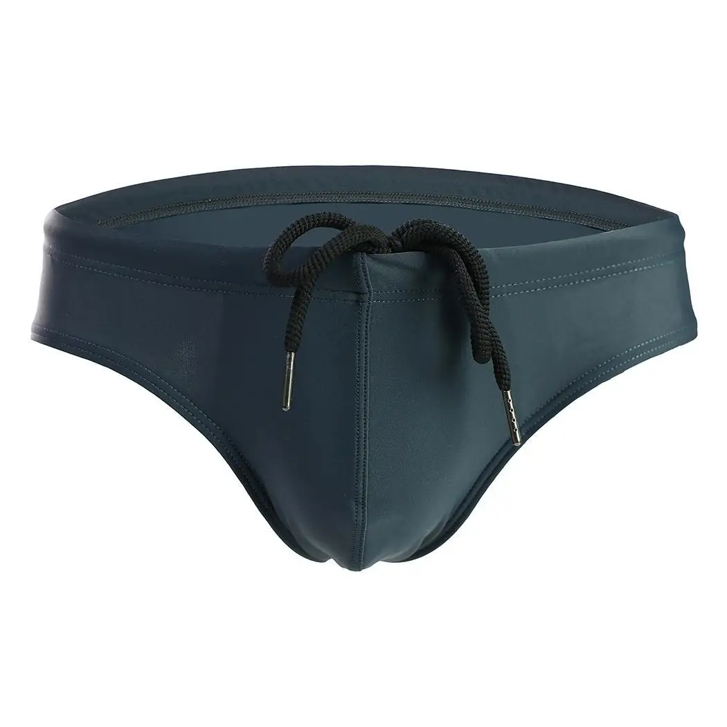 

Men Summer Drawstring Elastic Waist Sporting Swim Briefs Swimwear
