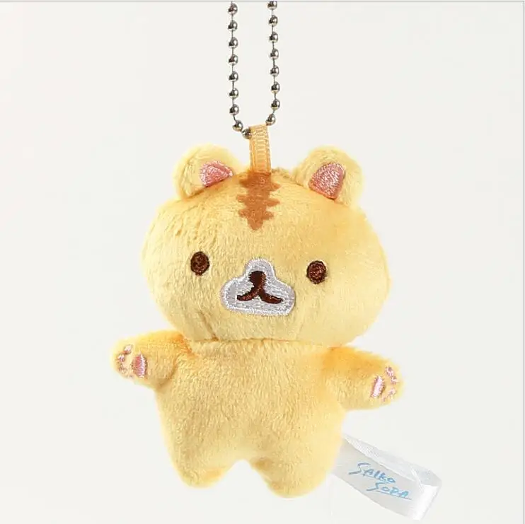 Популярная японская плюшевая кукла с тостом для кошки, маленькая кукла-подвеска, маленькая желтая сумка для кошки, висячие украшения WJ01 - Цвет: A