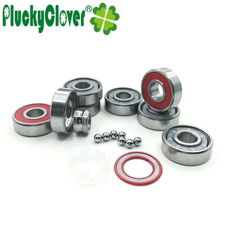 16 шт./компл. PluckyClover Abec-9 Gcr15 роликовые коньки подшипник 608rs колёса для скейтборда катание подшипник Лонгборд Penny доска подшипник