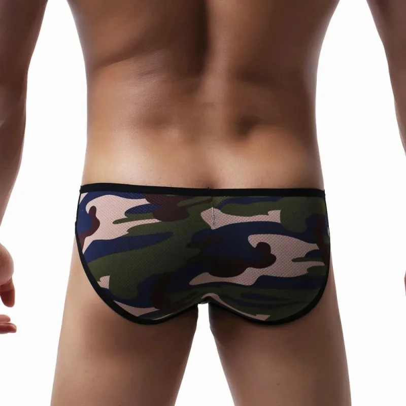 men's underwear styles Sexy Men's Underwear Soft Breathable Camouflage Mesh Briefs Sexy Panties Gay Pouch Bikini Side Hollow Out Underpants briefs for men