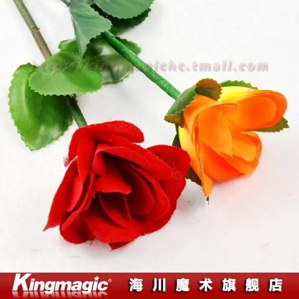 

Folding Rose/appearing rose/new version 24.5cm(red)/magic tricks/magic sets/magic props/as seen on tv/ 10pcs/lot
