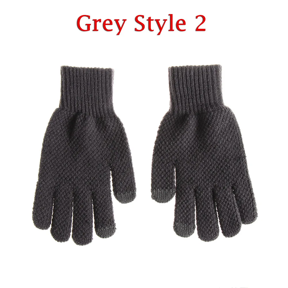 Grey 2 Перчатки, противоскользящие, ветрозащитные, теплые, сенсорные перчатки, дышащие, Tactico, зима, весна, мужские, женские, черные, вязаные, варежки, перчатки - Цвет: Grey 2