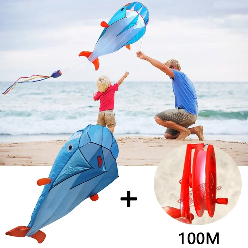 Buy 3D Huge Frameless Soft Parafoil Giant Blue Kite