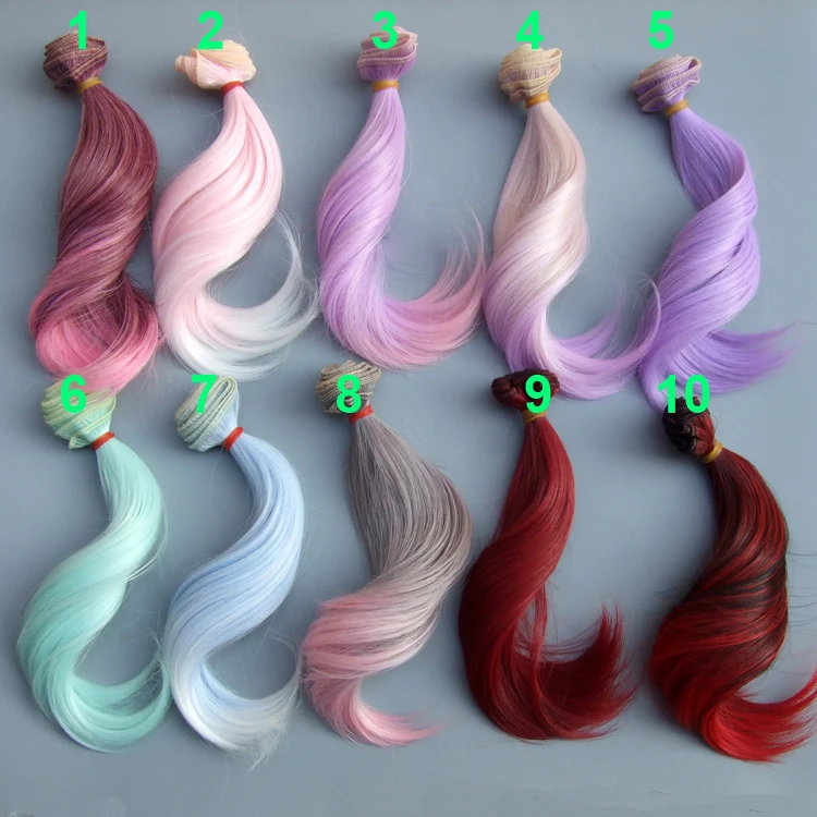 15 см кукольные волосы для 1/3 1/4 1/6 BJD diy куклы натуральные парики с волнистыми