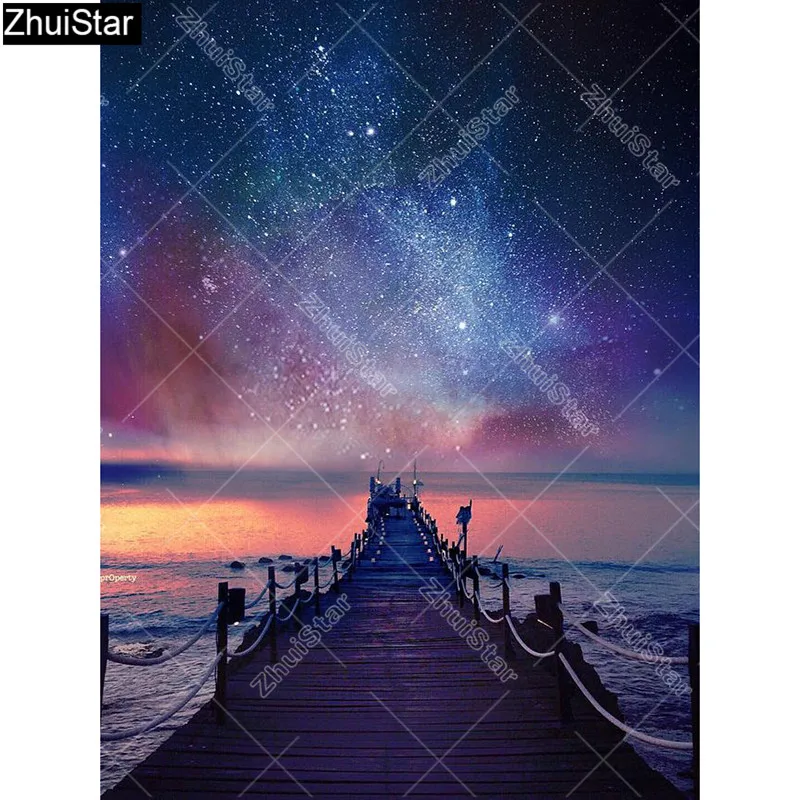 Zhui Star Full Square Drill 5D DIY Diamond Painting "Bridge under the