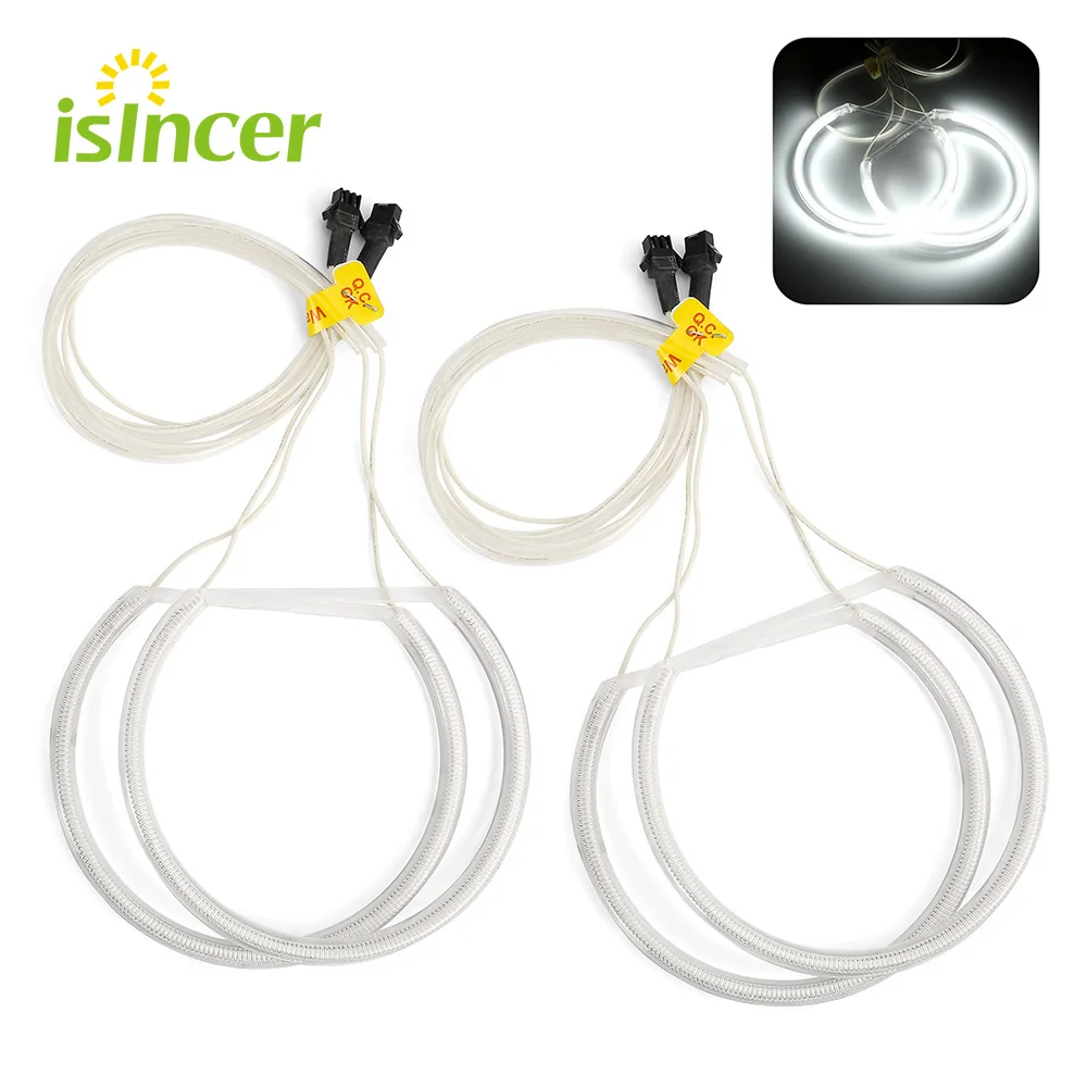 

4 pcs 131mm Car CCFL LED Angel Eyes Halo Rings With Original Projector 12v for BMW E36 E38 E39 E46 White Angel Eyes Halo Rings